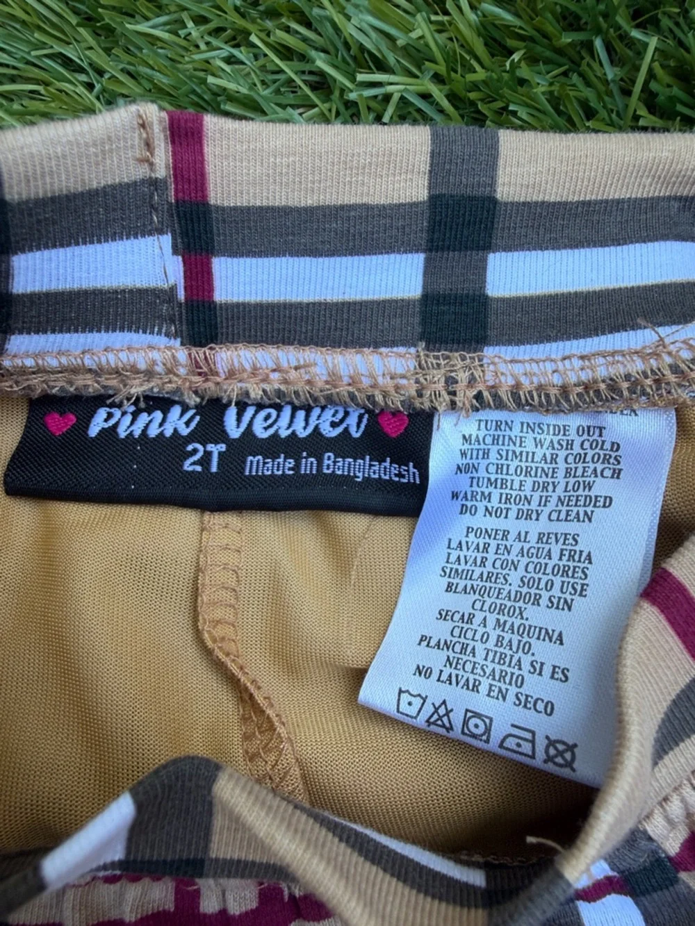 Girls 2T Plaid Skort & Graphic Top Bundle